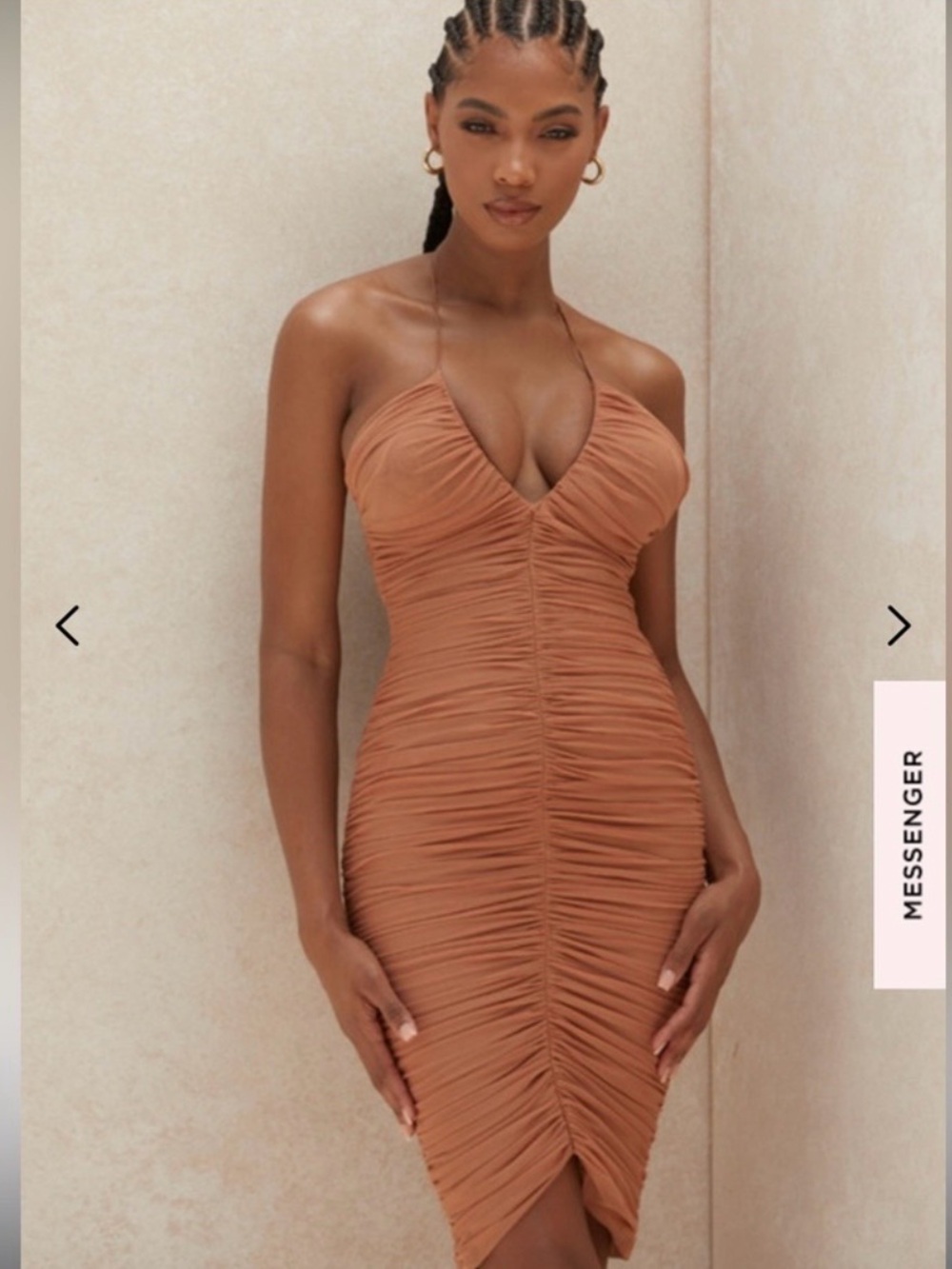 House of CB Ruched Tiara Dress